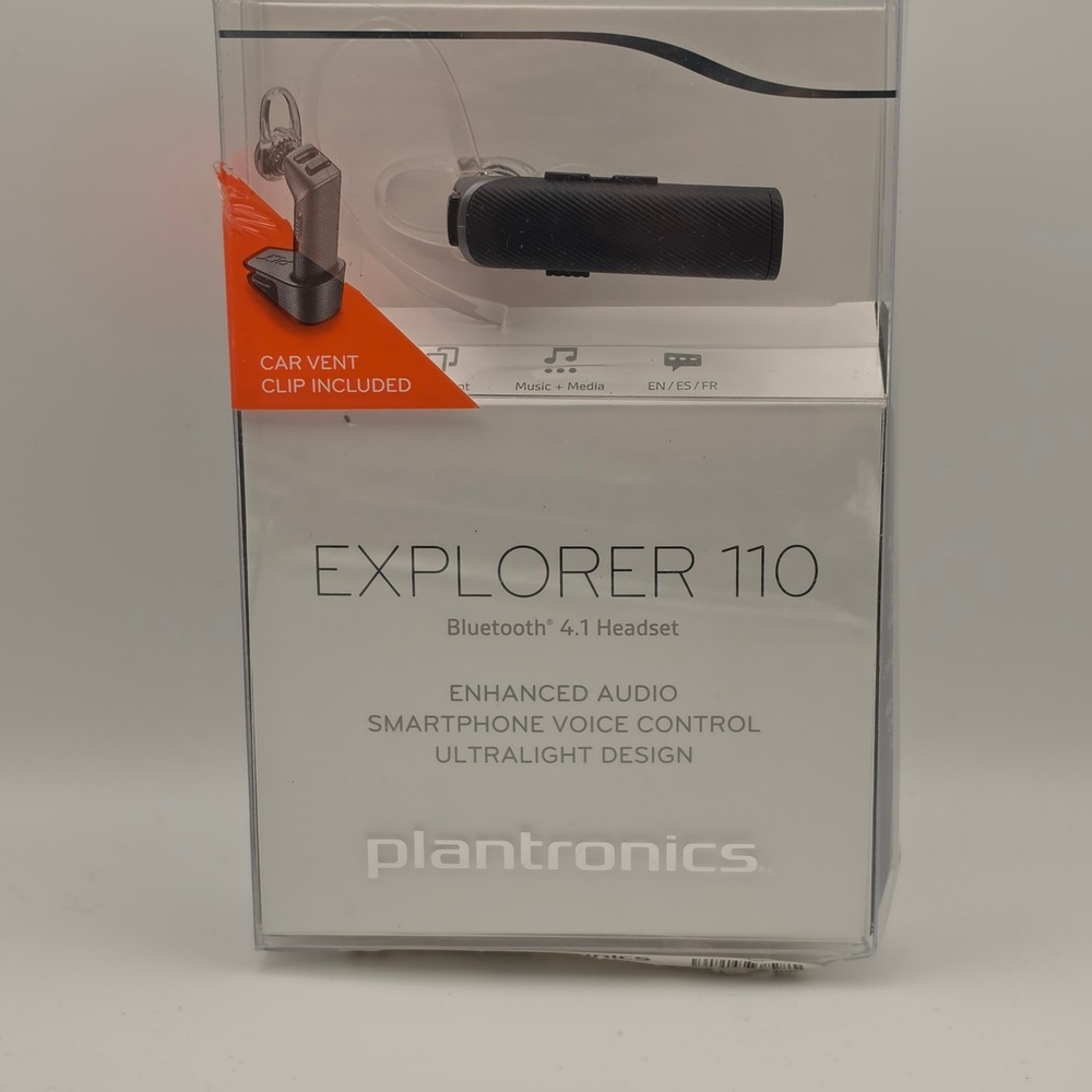 Plantronics Explorer 110 Bluetooth Headset Carbon Black Ultralight One Size